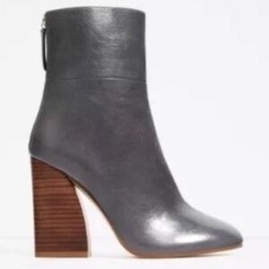 Zara Gray Heeled Boots
